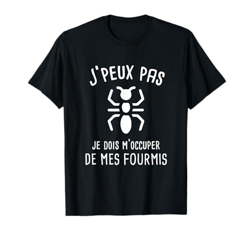 ImagineForYou T-Shirt Humour Fourmis Homme Noir S Ants