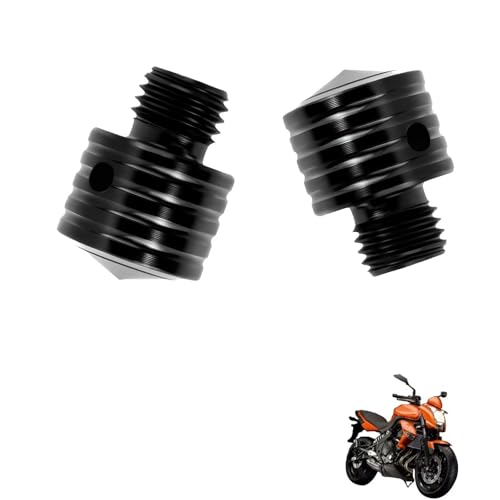 generisch 2PCS motorrad spiegel blindstopfen kompatibel mit Kawasaki ER-6n,staubdicht tuning zubehör(black)