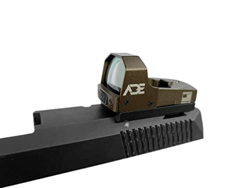 Ade Advanced Optics Python Rd3-006A Green Dot Micro Mini Reflex Sight With Removeable Picatinny Plate For Handgun - Fde/Tan Body Color #TOP2