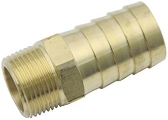 LTWFITTING New Brass BSP Barbed Fitting Coupler/Connector 3/4" Male BSPP x 1"(25mm) Hose Barb Fuel Gas Water (Pack of 5)