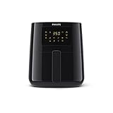 Philips Essential Airfryer Compact 1.8lb/4.1L Capacity Digital Airfryer with Rapid Air Technology, Easy Clean Basket, Black- HD9252/91