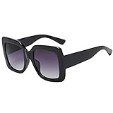 Oversized Sonnenbrille Polarisiert für Damen/Dorical Mode Übergroße Square Sonnenbrille Vintage Retro Brille Damenbrillen Frauen Women Patchwork Sunglasses Travel Eyewear(A)