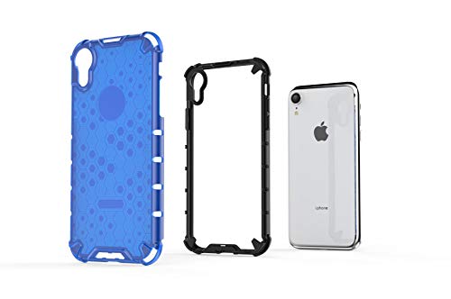 Image of Glasgow Back Case Cover Compatible with Apple iPhone XR (Honeycomb Pattern) - Black