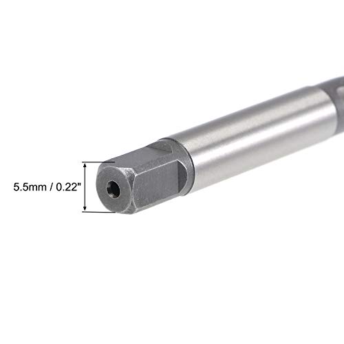 Uxcell 3/8"-16 Bsw Spiral Flute Thread Tap, Machine Threading Tap Hss-Cobalt Uncoated, Round Shank With Square End, H2 Tolerance #TOP3