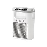 FANSHINUO Tragbare Klimaanlage, Haushaltssprüher, Kühlung, kleine Spülung, Innenwasser, elektrischer Ventilator, Nachtlicht, Desktop-Verdunstungsventilator für Studium