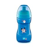 Envío y detalles – MAM Sports Cup Taza antiderrame para bebé (1x330 ml) con tapón automático gracias a la válvula, 12+ meses, azul, Número de artículo: 9001616703539