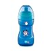 MAM Sports Cup D111 - Vaso de Aprendizaje Antiderrame Válvula de Control de Flujo, 330ml, Taza Antigoteo fácil de sujetar, para Bebé a partir de 12+ meses, Azul