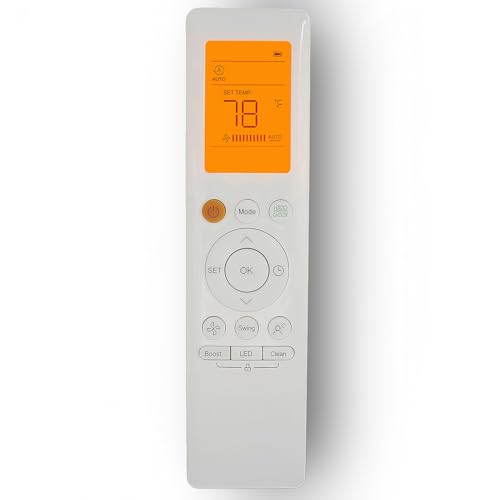 Télécommande de rechange Midea RG10A (B2S) BGEFU1 pour climatiseur avec affichage Celsius