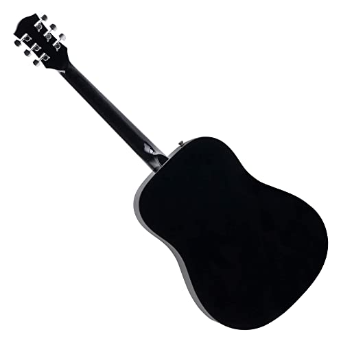 Rocktile D-60 Guitare Folk Noir SET Accessoires inclus - Les Beatles, Paul McCartney, John Lennon, RIngo Starr, George Harrison Rocktile D-60 Guitare Folk Noir SET Accessoires inclus – Image 4