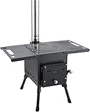 Estufa de leña ligera para camping, estufa de cohete, estufa de camping, estufa de leña portátil con chimenea, jardín al aire libre, calentador portátil de camping al aire libre para tiendas de