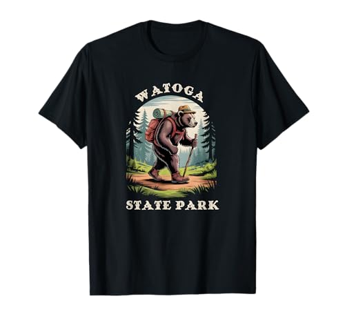 Watoga State Park, West Virginia WV Mountains Hiking Bear T-Shirt
