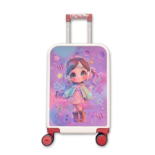 Image of Handcuffs Kids Carry On Luggage Hardside Rolling Suitcase 20 Inches Travel Trolley Bag (Pink)