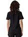 floralhue Scrubs for Women, Soft V-Neck Scrub Tops, Stretchy Medical Uniform with 5 Pockets, Breathable & Easy Care, Black, S