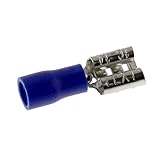 Current max. 15A 25x Terminales hembra planos parcialmente aislados 1,5-2,5mm² azul 0,8x6,4mm