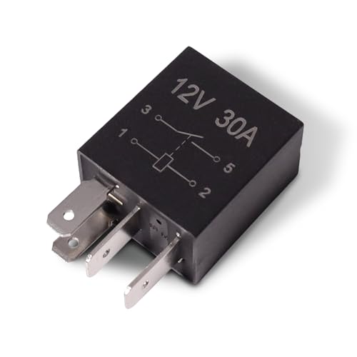 SMMS MR588567 Multi-Function Relay - 1-Pack, 12V 4-Pin 30 Amps Automotive Micro Relay Compatible with VW, Audi, BMW, Toyota for Fuel Pump, Fan, Wiper & Electrical System Repairs