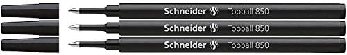 SCHNEIDER 3 x Topball 850 Rollerball Refills Medium Point 05 Black