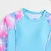 Girls Rash Guard Swimsuits Tie Dye Long Sleeve 2 Piece Bathing Suit UPF 50+ Sun Protection Summer Swimwear for 13-16 Years