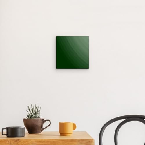 Toile murale haut de gamme Wedecored vert foncé 40x40 cm