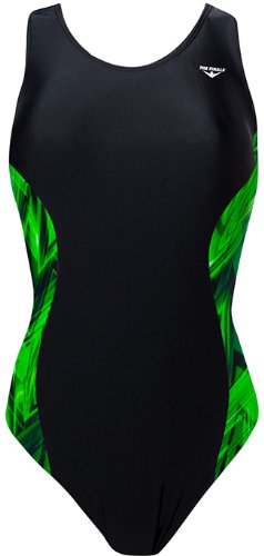The Finals Girl's Youth Onyx Female Super V-Back Splice, Green, Size 24