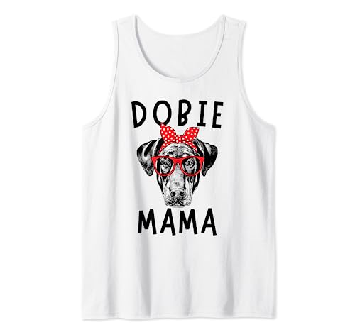 Dobie Mama Doberman Pinscher Perro Mamá Día de la Madre Camiseta sin Mangas