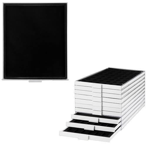 Médaillier gris Prophila 210x270 mm insert noir compartiment angulaire