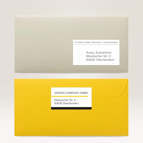 AVERY Zweckform 3659 Adressaufkleber (1.200 Klebeetiketten, 97x42,3mm auf A4, Papier matt, bedruckbare Absenderetiketten, selbstklebende Adressetiketten mit ultragrip) 100 Blatt, weiß