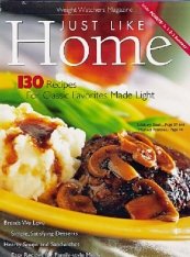 Paperback Just Like Home (Weight Watchers Magazine) Cookbook Book
