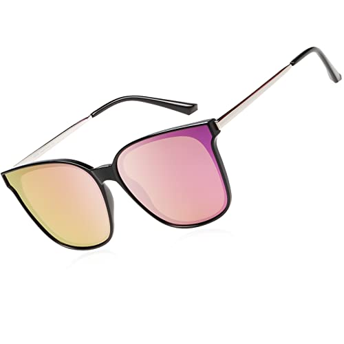 Duco Retro Round Sunglasses For Women Vintage Polarized Woman Shades Lightweight Pc Frame Uv400 Protection Sun Glasses W016 #TOP9