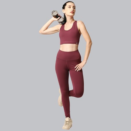 Image of SOIE Women's Medium Impact Quick Dry Padded Racerback Printed Athleisure Sports Bra