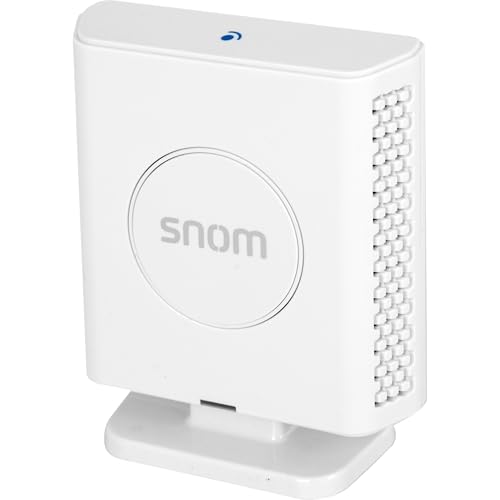 Snom M400 SC IP DECT Singlecell-Basisstation, bis zu 20 Mobilteile, bis zu 10 Paralell-Anrufe und 20 SIP-Konten, Breitband-Audio, PoE, 3 Jahre Herstellergarantie, Weiß; 00004587