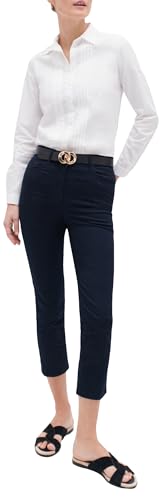 Caroll Pantalón Capri, Mujer, Azul Marino, 36
