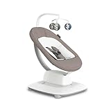 UPPAbaby Mamaroo Smart Swing – Customizable Soothing Modes with MotionSync Technology – Infant Recline + Bluetooth Enabled – Included Newborn Insert – Wells (Dark Taupe Mélange)