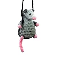 Simpatico Ciondolo Per Auto A Forma Di Opossum, Fatto A Mano - 4