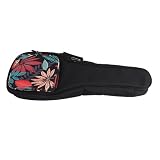 Plecak Ukulele Pogrubiony, Regulowany Pasek na ramię Stylowy Wzór Torba do Noszenia Ukulele Futerał na Instrumenty Strun