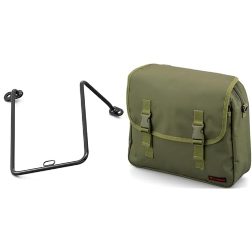 【クロスカブ スーパーカブ専用セット】デイトナ(Daytona) バイク用 サドルバッグサポート 左側専用 99863 & ヘンリービギンズ(Henly Begins) バイク用 サイドバッグ 10L サドルバッグMIL DHS-13 グリーン 90557