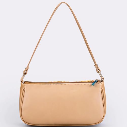 Women's Floral Embroidery Purse Sequin Beaded Shoulder Bag Summer Beach Party Purses Sparkly Underarm Bags3