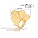 CIWEAI Chunky Gold Geometric Flower Knuckle Ring for Women Vintage Ginkgo Leaf Fan Shaped Finger Rings Boho Large Statement Jewelry Floral Petal Accessories (Gold)