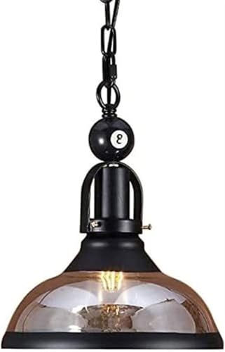 Lustre industriel réglable en verre vintage pour bar et café