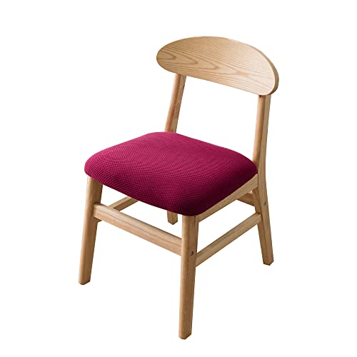 Dining Room Seat Covers Dining Chair Covers for Dining Room (Wine Red, 4PCS)