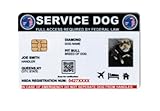 Registered Service Dog id Card Customized with Handlers info & Dog's Info ADA & TSA Compliant, Holographic Seal of Authenticity, QR Code for verification scan.Includes NSDA Registration.