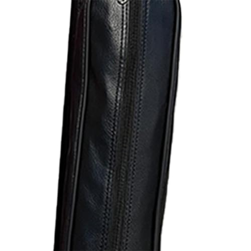 Estuche para tacos de billar de piel sintética negra bolsa resistente 3