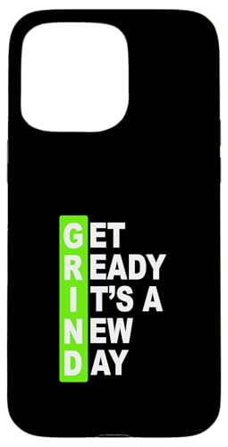 Green Get Ready It's A New Day - �O���C���h�O���[�� �X�}�z�P�[�X iPhone 15 Pro Max �p