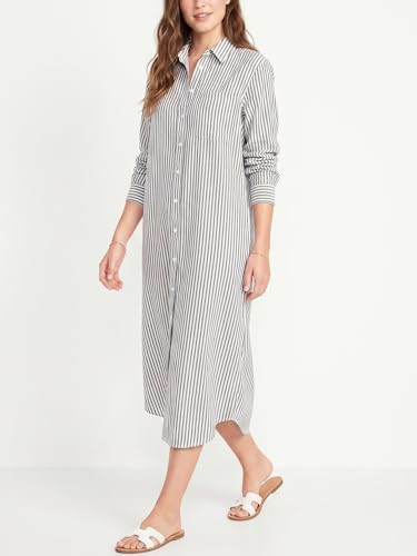 Image of Kuraki Women's Casual Print Button Front Maxi Shirt Dress