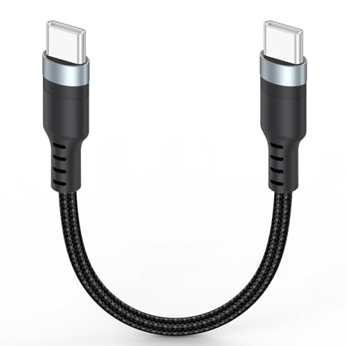 Short USB C to USB C Cable 3 inch, 60W PD Fast Charging Type-C Cord, USBC 2.0 480Mbps Data Transfer Braided Compatible with Travel Power Bank, iphone 17/16/15 Galaxy Google Pixel iPod Pro SSD (10CM) by CLAVOOP - Used condition - US$5.60