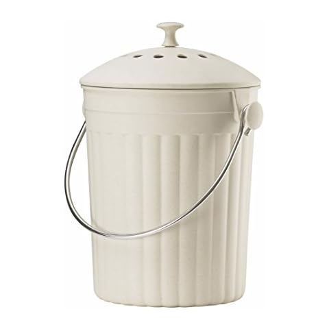 Eddingtons Eco Compost Pail Caddy Plus Filters - Cream Cover