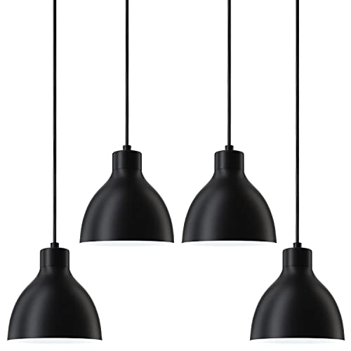 4 Pack Single Kitchen Island Mini Metal Drum Pendant Light Industrial Hanging Ceiling Light Fixtures...