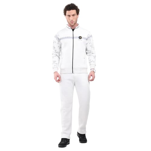 Image of Monte Carlo Men's Regular Fit Collared Neck Full Sleeve Solid Winter Tracksuit | Soft Warm Material | Stylish Sports & Casual Winter Wear for Men (Pack Of 1)