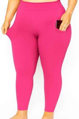 Image of Bio-Washed Soft and Stretchy Ankle Length Leggings with Pocket (Regular and Plus Size)