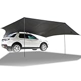 GEERTOP Large Car Side Awning Tarp 19 x11 ft Waterproof Vehicle Sun Shade Cnaopy Shelter for SUV, MPV, Van, Campers