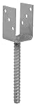 Connex HV4261 Post Anchor 71 x 60 x 100 x 200 x 4 mm/DURCHMESSER16, U-Shape, Material: Galvanised Pack of HV4205
